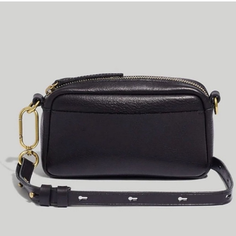Madewell Mini The Leather Carabiner Crossbody Bag BLACK
